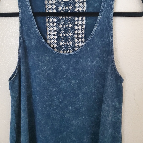 Staring At Stars Blue Acid Wash Tank - Picture 2 of 7